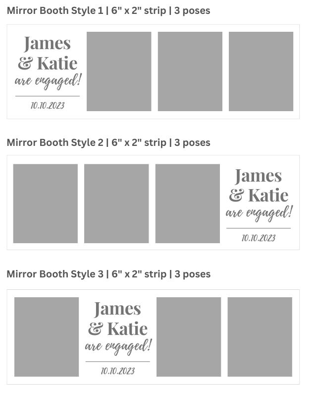 Mirror Booth Print Template - Strips